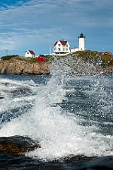 Crashing Waves at Nubble Lighthouse